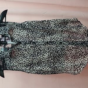 Audrey Monochrome Leopard Print Blouse